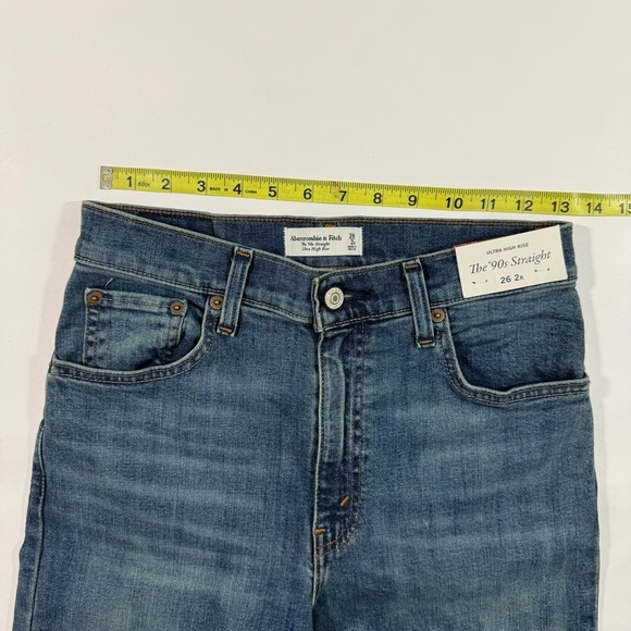 New Abercrombie 90s Straight Leg Jeans Ultra High Rise - Picture 7 of 9